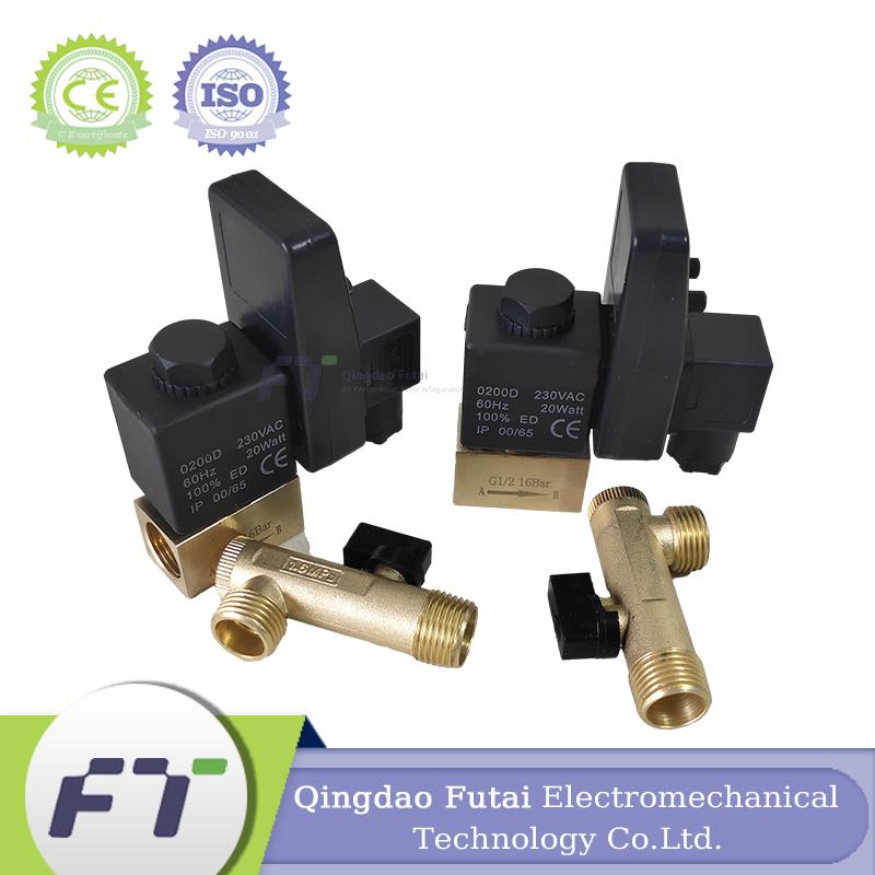 FUTAI Screw Air Compressor Spare Parts 0200D Timer Drain Valve