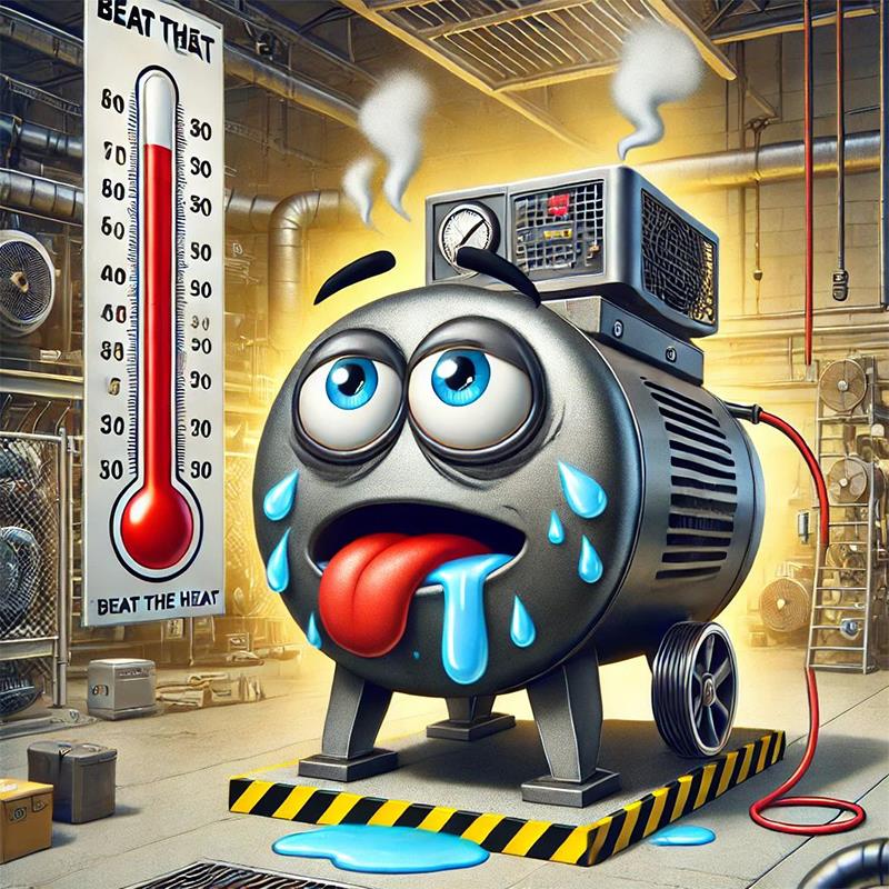 BEFORE SUMMER COMES, PLEASE PAY ATTENTION TO THE HIGH TEMPERATURE OF THE AIR COMPRESSOR!